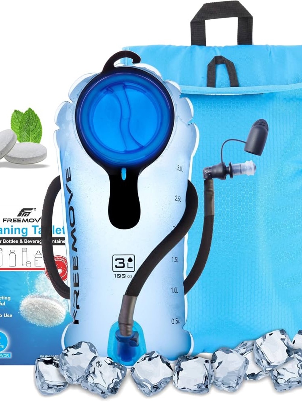 Blue 3L Hydration Bladder with Drinking Tube
